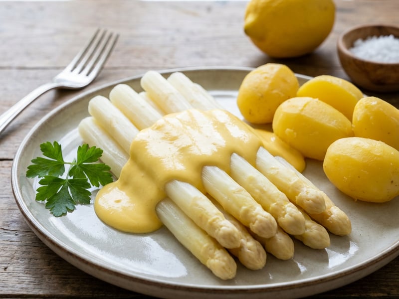 Regional White Asparagus with Hollandaise & Potatoes