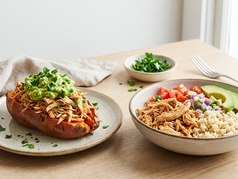 Juicy Pulled Chicken served two ways