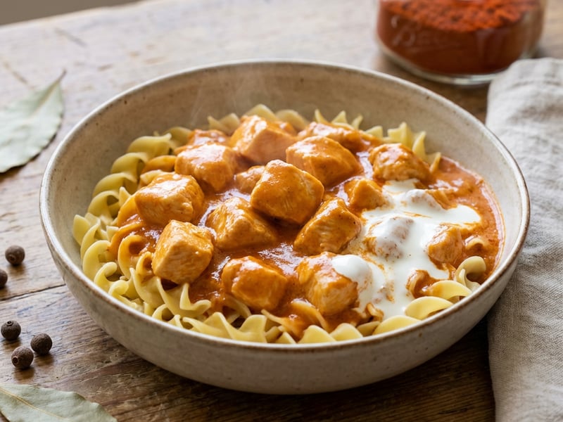 Creamy Chicken Paprikash with Cream