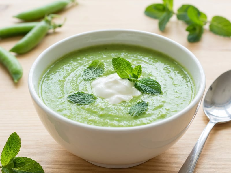 Creamy Pea Soup with Mint