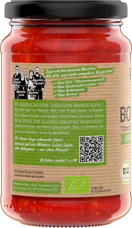 PPURA BIO Sugo vegan Bolognese - with soy
