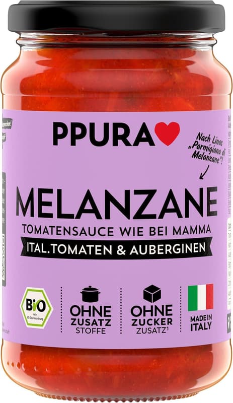 PPURA BIO Sugo Parmigiana - with eggplants, tomatoes and parmesan