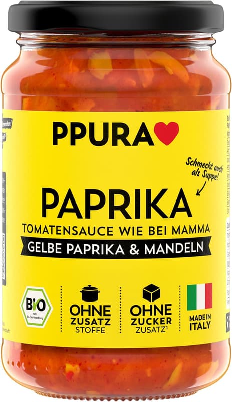 PPURA BIO Sugo paprika - with yellow bell pepper and almonds