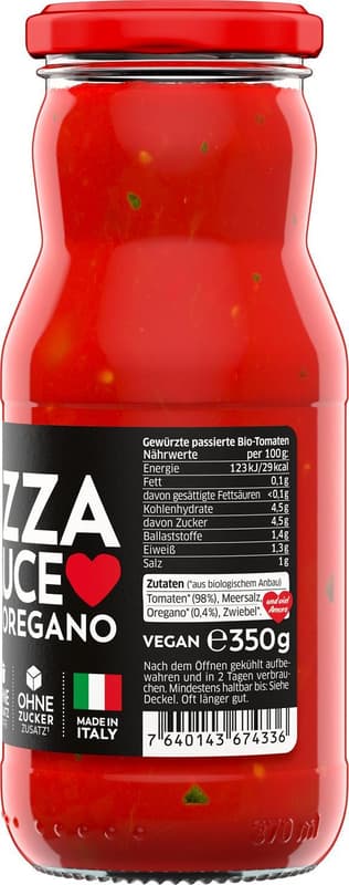 PPURA BIO Pizza sauce with oregano