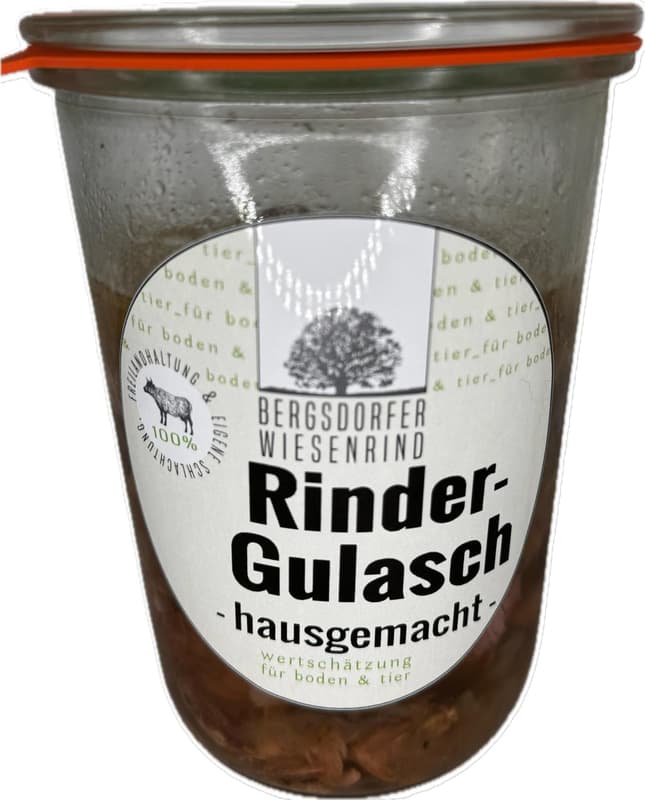 Bergsdorfer Wiesenrind Gulasch hausgemacht