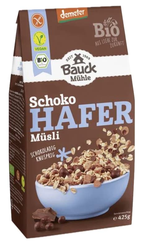 Bauck BIO Hafer Müsli Schoko glutenfrei