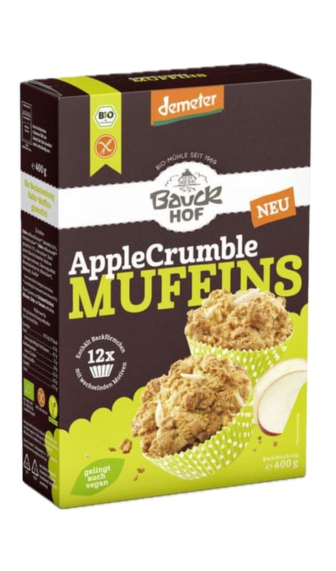 Bauck BIO Apple Crumble Muffins glutenfrei