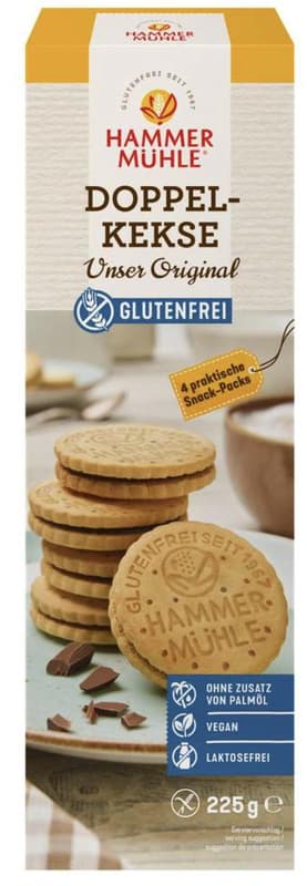 Hammermühle Doppelkekse mit Kakaocreme glutenfrei