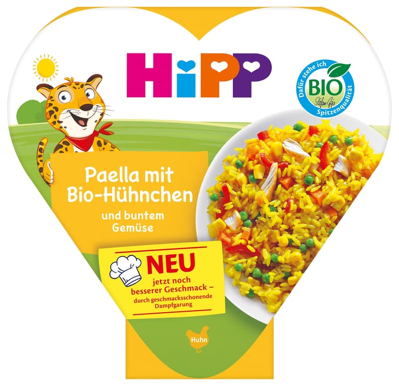 HiPP Organic Meals: Paella with organic chicken and mixed vegetables