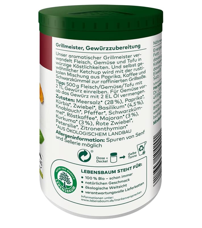 Lebensbaum BIO Grillmeister Rub