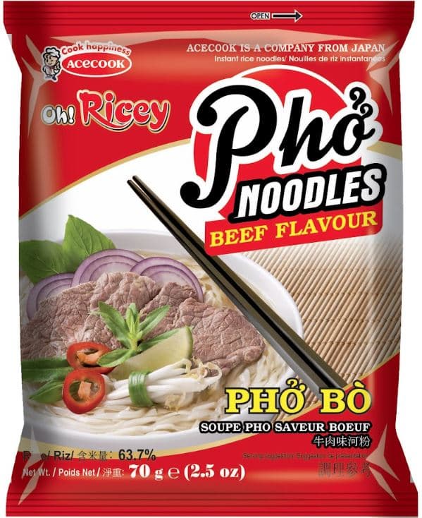 Acecook Instant Rice Noodles Beef