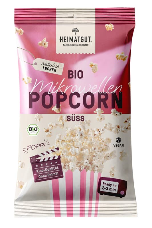 Heimatgut BIO Mikrowellen-Popcorn Süß