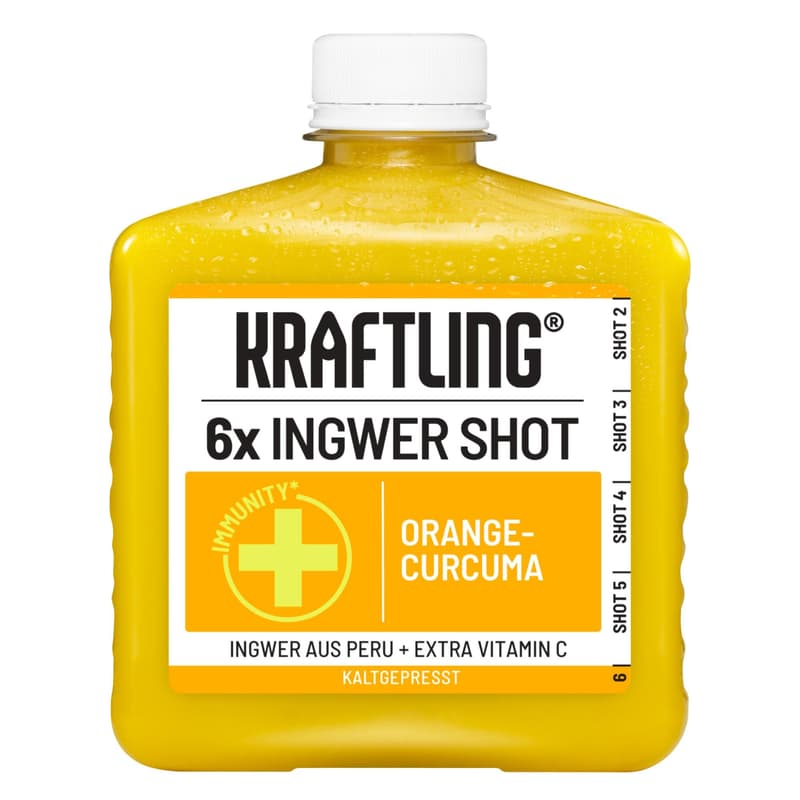 Kraftling Flachmann Ingwer Orange-Curcuma - Elefant (EINWEG)