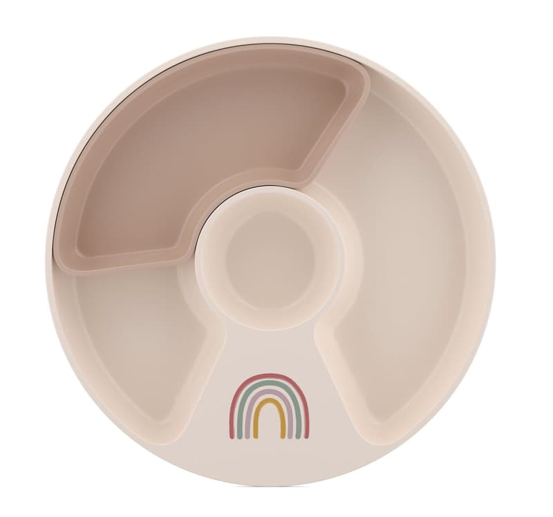 MEPAL Kinderteller mit unterteilung mio - sunshine & rainbow
