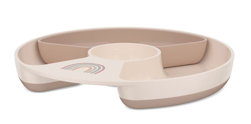 MEPAL Kinderteller mit unterteilung mio - sunshine & rainbow