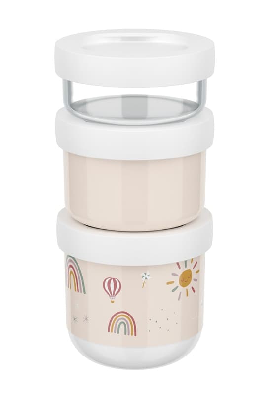 MEPAL stackable snack box mio 3-piece - sunshine & rainbow