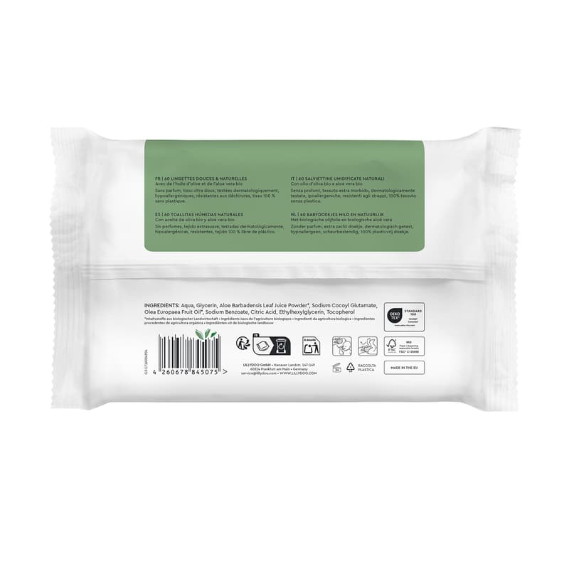 LILLYDOO green natural wet wipes