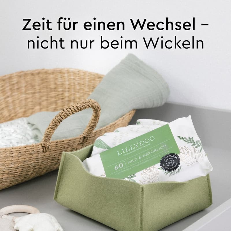 LILLYDOO green natural wet wipes
