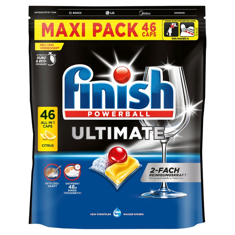 Finish Ultimate Citrus Spülmaschinen Caps, Maxi Pack