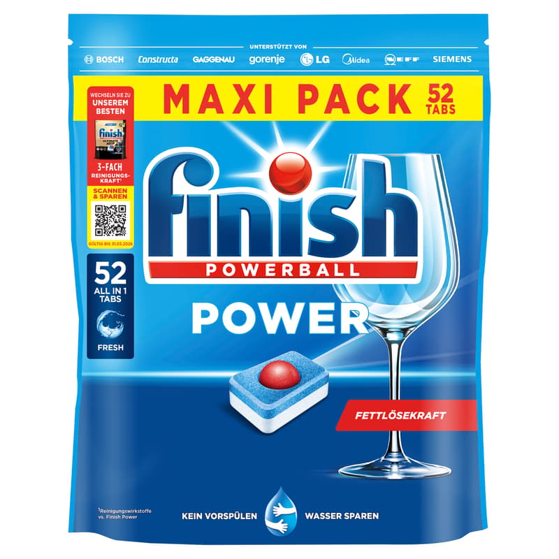 Finish Power Fresh Spülmaschinentabs, Maxi Pack