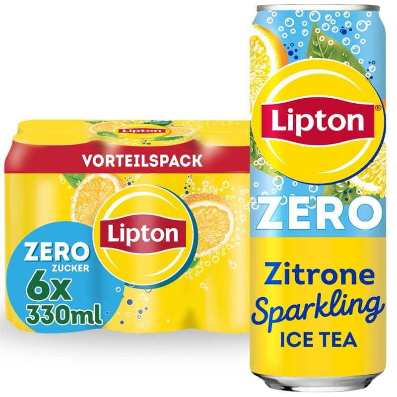 Lipton Eistee Sparkling Zero Zitrone Dose 6x0,33l (EINWEG)