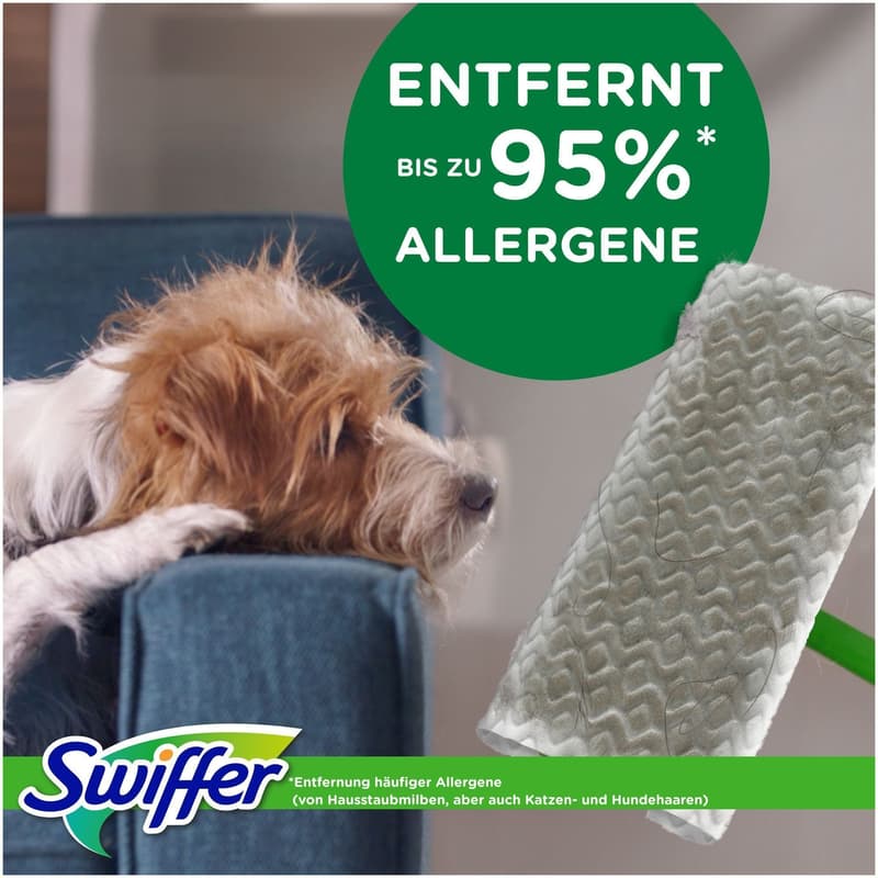 Swiffer Bodenwischer Trockene Bodentücher Nachfüller  18-er Pack, Fängt Und Schließt Staub Ein