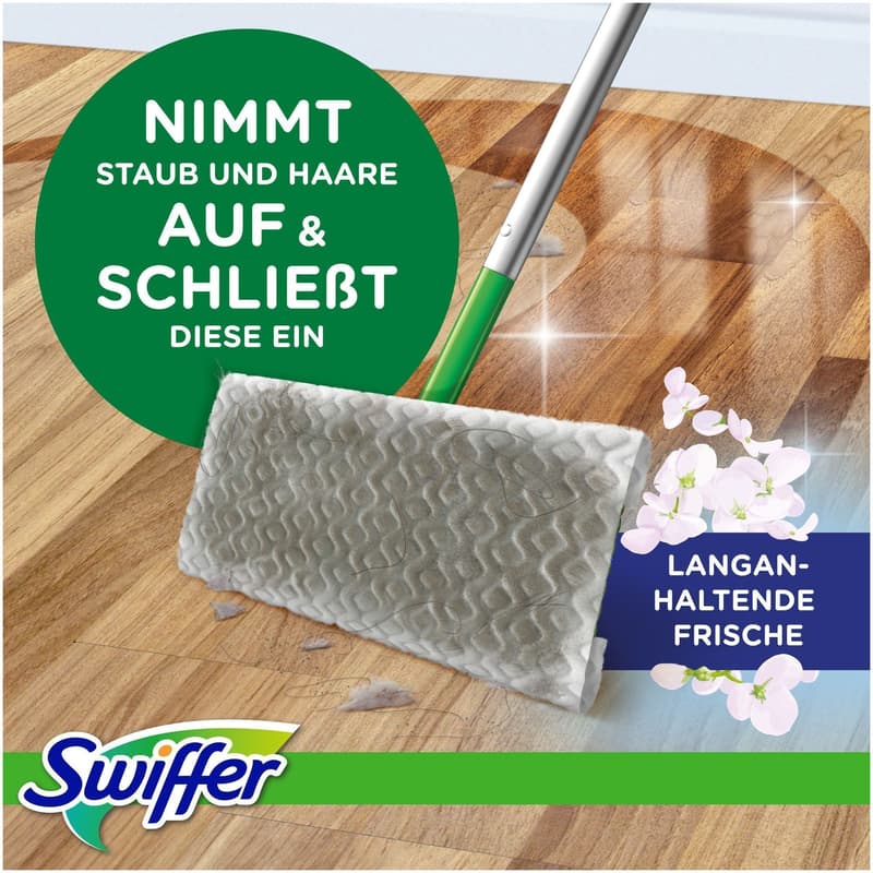 Swiffer Bodenwischer Trockene Bodentücher Nachfüller  18-er Pack, Fängt Und Schließt Staub Ein