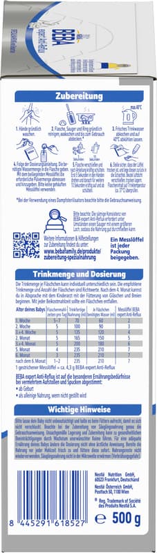 Nestlé Beba Anti Reflux Spezialnahrung
