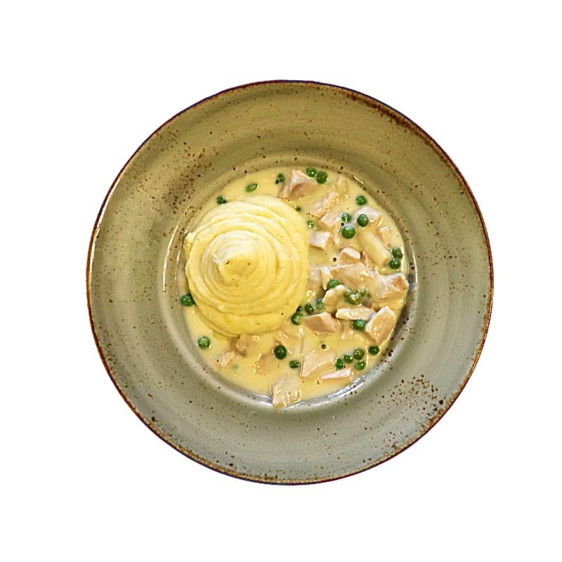 Jolesch Chicken Fricassee with Potato-Celery Mash