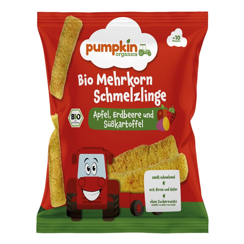 Pumpkin Organics Organic Multigrain Melts Apple, Strawberry and Sweet Potato
