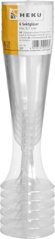 Champagne glasses clear plastic 100ml