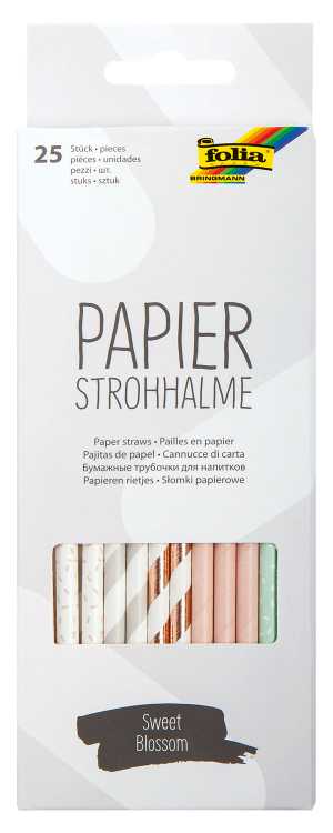 folia paper straws Sweet Blossom 20cm