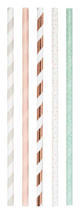 folia paper straws Sweet Blossom 20cm