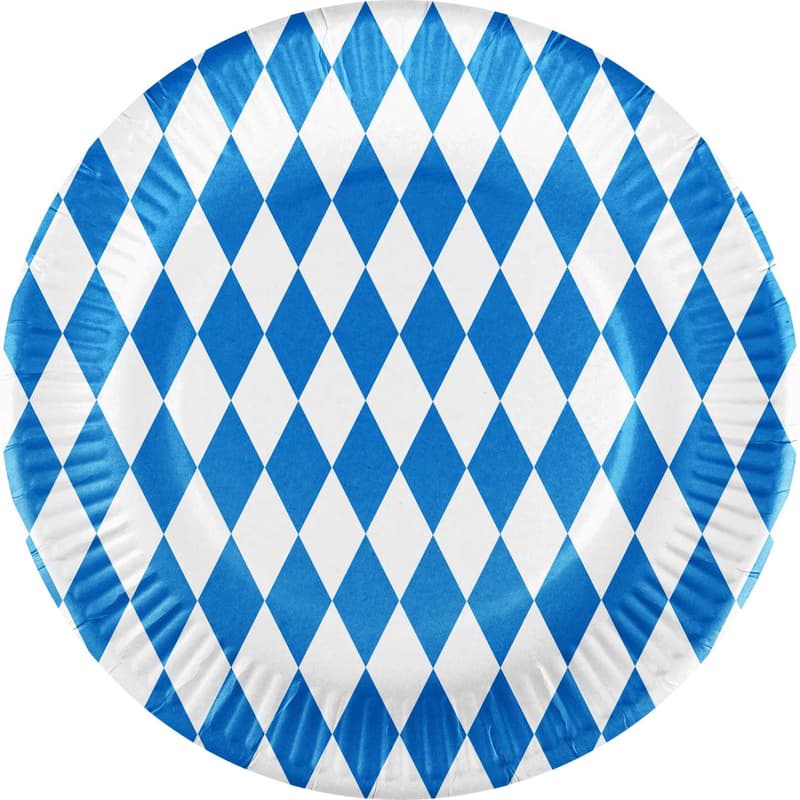 Party plate Bavarian blue Ø23cm 10 pieces