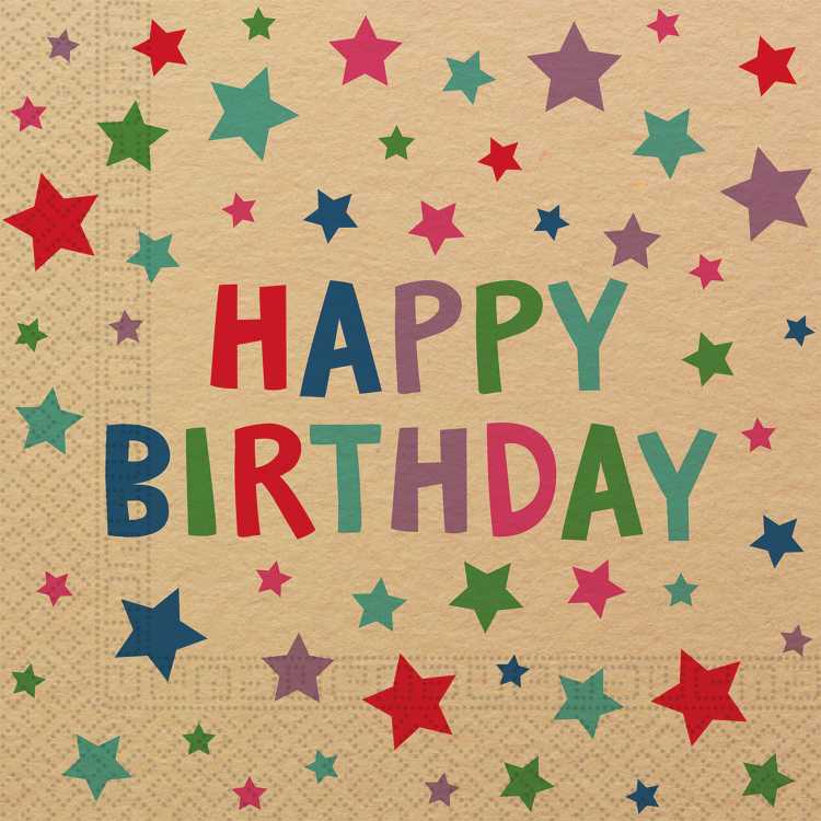 Happy B-Day napkins 33x33cm 20 pieces