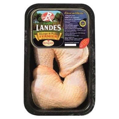 Les Landes yellow chicken thighs Label Rouge