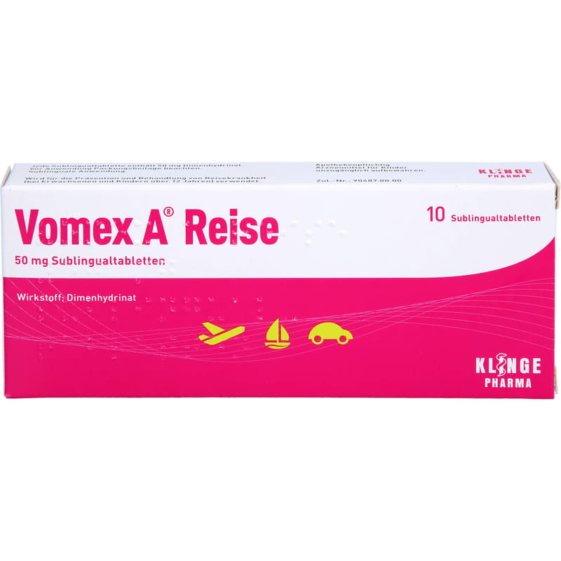 VOMEX A Reise 50 mg Sublingualtabletten