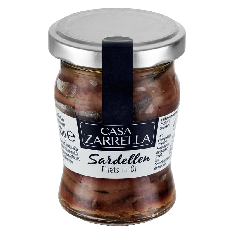 Casa Zarrella Anchovy Fillets in Oil 90g Jar