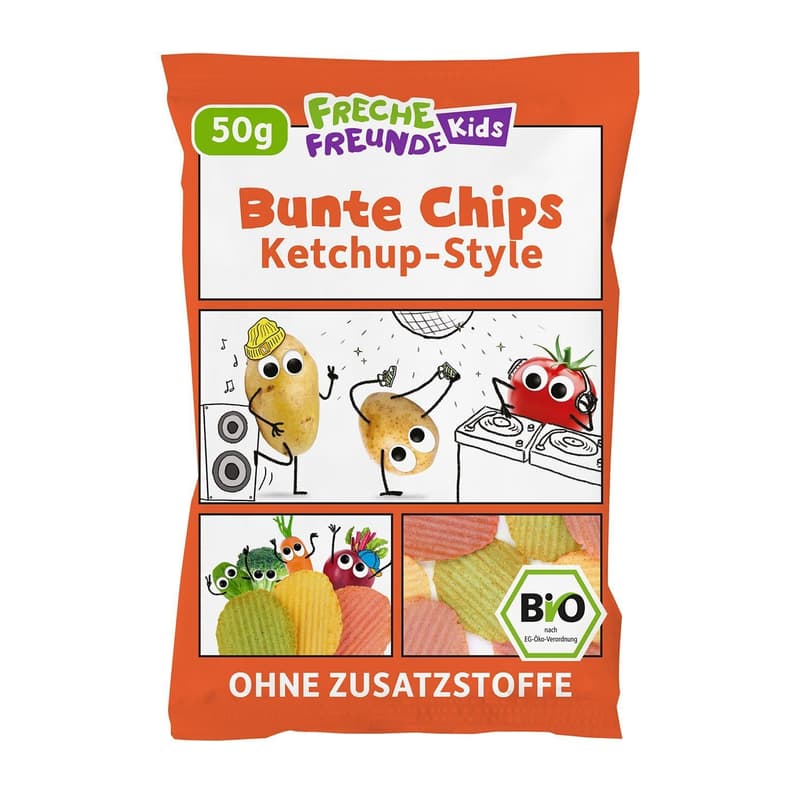 Freche Freunde Kids Bio Bunte Chips Ketchup-Style