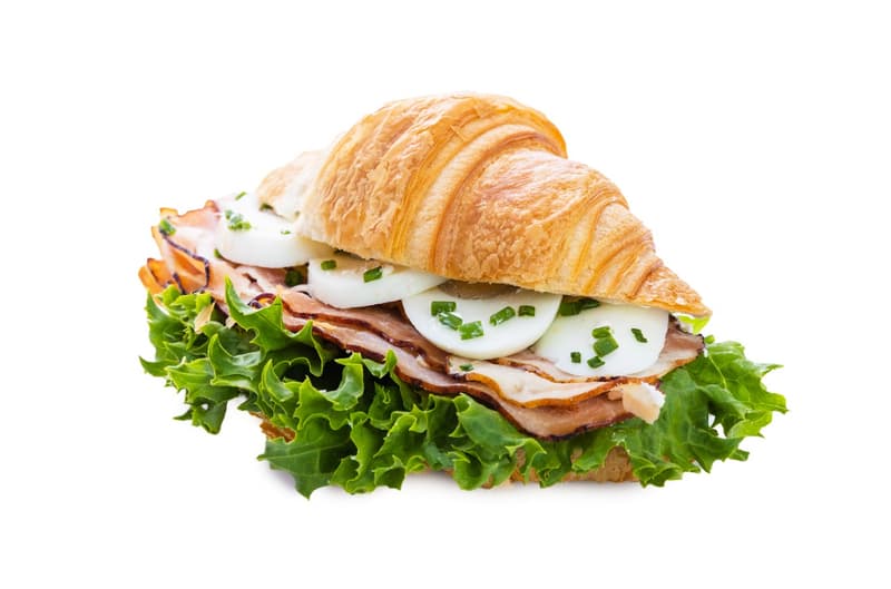 Pappudia Butter Croissant with Egg, English Bacon, and Chives