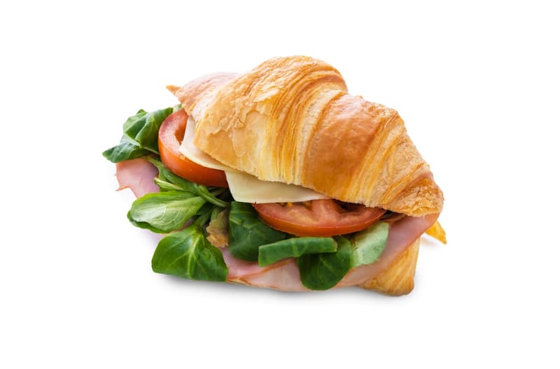 Pappudia Butter Croissant with Ham, Tomato, and Emmental Cheese