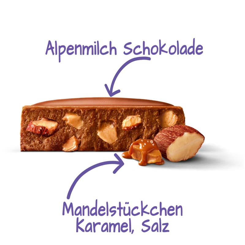 Milka Extra Karamell-Salz-Mandel