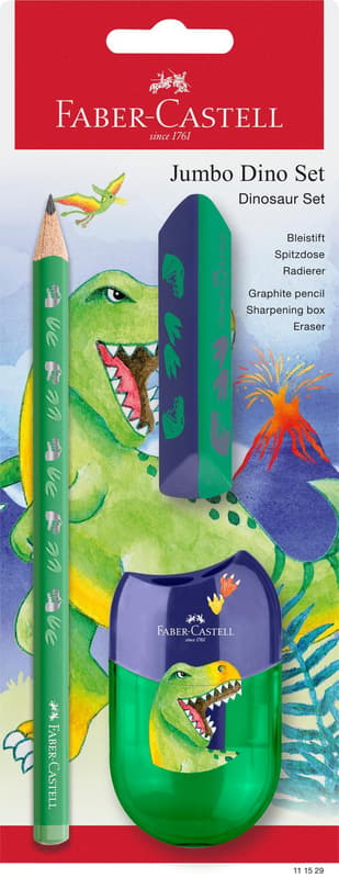 Faber-Castell Schreibset Dino Jumbo Bleistift+Acc.