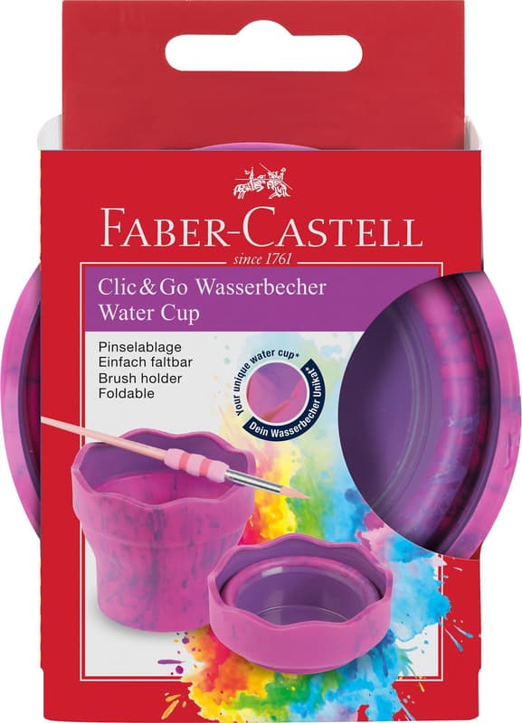 Faber-Castell Water Cup Clic&Go pink marble