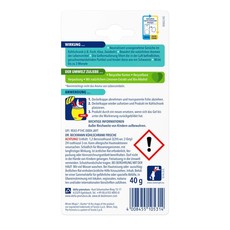 Dr. Beckmann Kühlschrank Frische 40g