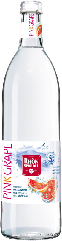 RhönSprudel Mineralwasser PLUS Pink Grape Glas 12x0,75 l (MEHRWEG)