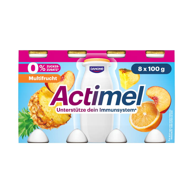 Actimel 0% Multifrucht 8x100g | 0,1% Fett