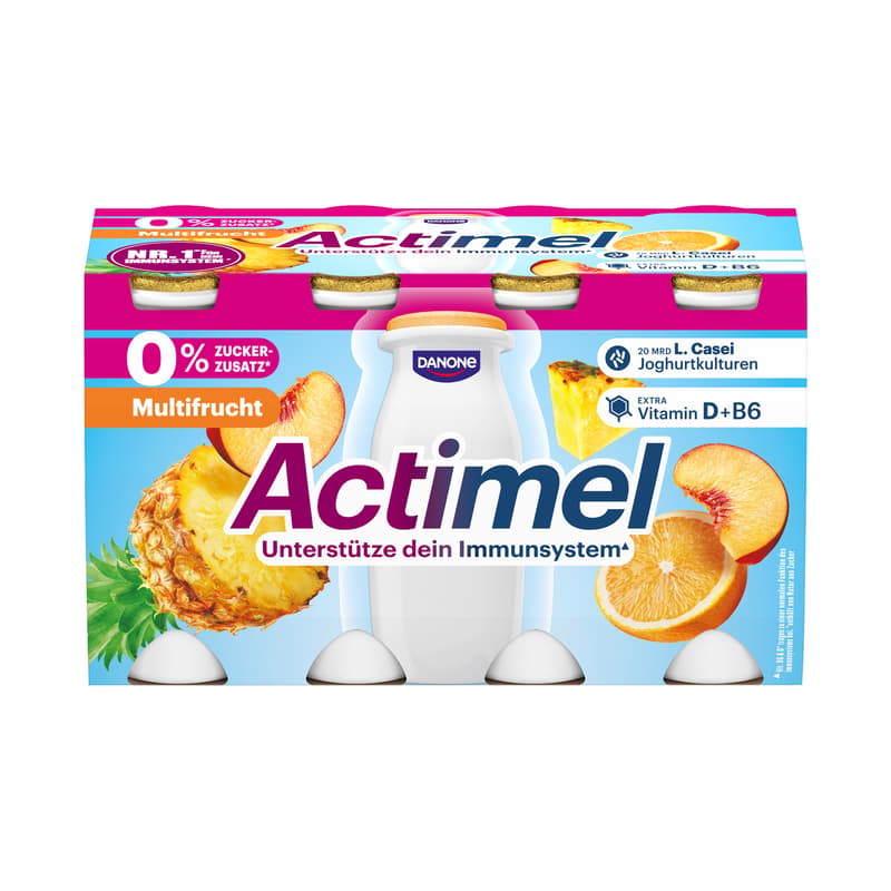 Actimel 0% Multifrucht 8x100g | 0,1% Fett
