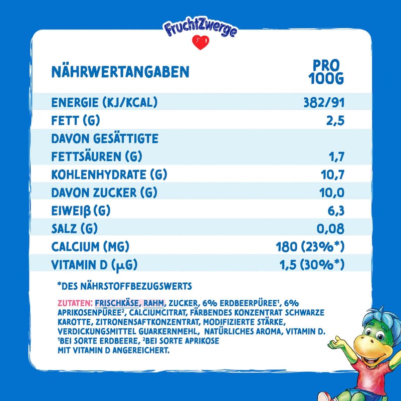 FruchtZwerge Klassiker: Erdbeere-Aprikose