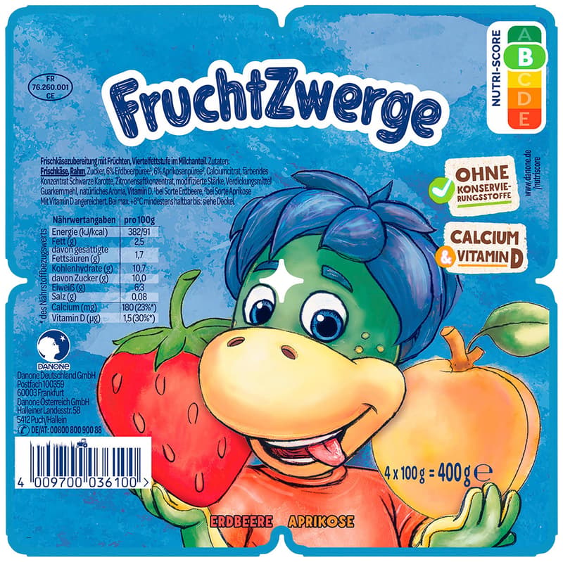 FruchtZwerge Klassiker: Erdbeere-Aprikose